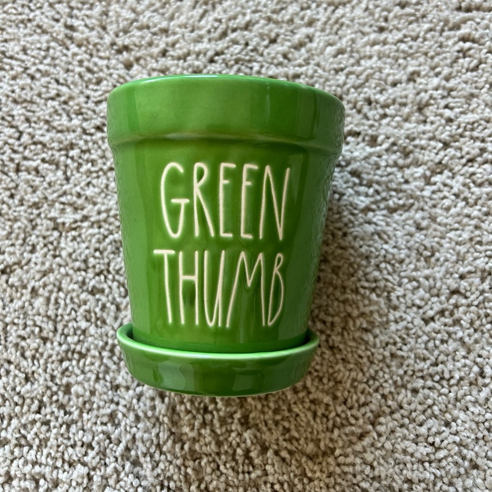 Rae Dunn Green Thumb Planter